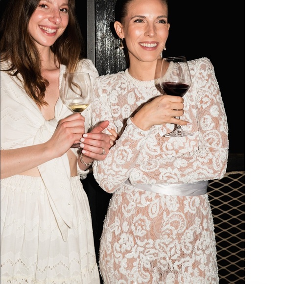 Nadine Marni Bella White lace Jumpsuit size S/M - Picture 8 of 9